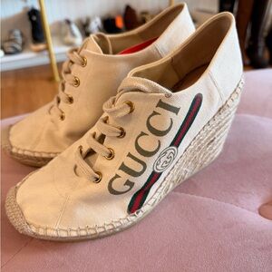 Gucci wedge espadrilles